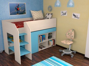 Кровать чердак Теремок 2 Голубой в Ишиме - ishim.magazinmebel.ru | фото