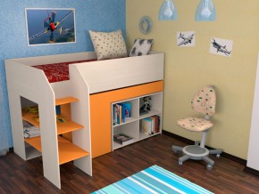 Кровать чердак Теремок 2 Оранжевый в Ишиме - ishim.magazinmebel.ru | фото
