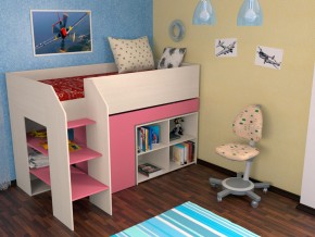 Кровать чердак Теремок 2 Розовый в Ишиме - ishim.magazinmebel.ru | фото