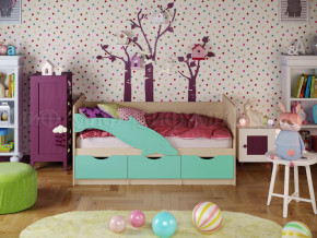 Кровать Дельфин-1 1600 Бирюза матовая в Ишиме - ishim.magazinmebel.ru | фото