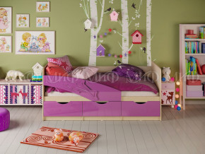 Кровать Дельфин 1600 Фиолетовый металлик в Ишиме - ishim.magazinmebel.ru | фото