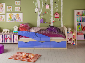 Кровать Дельфин 1600 Синий металлик в Ишиме - ishim.magazinmebel.ru | фото