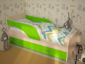 Кровать детская Максимка млечный дуб-лайм в Ишиме - ishim.magazinmebel.ru | фото