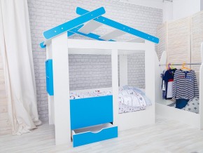 Кровать детская Теремок с ящиком лазурь в Ишиме - ishim.magazinmebel.ru | фото