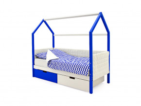 Кровать-домик мягкий Svogen с ящиками сине-белый в Ишиме - ishim.magazinmebel.ru | фото