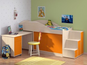 Кровать Дюймовочка 3 с лестницей Дельта 23.6 Оранжевый в Ишиме - ishim.magazinmebel.ru | фото