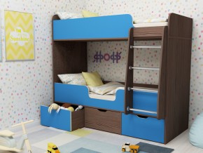 Кровать двухъярусная Малыш двойняшка бодега-голубой в Ишиме - ishim.magazinmebel.ru | фото