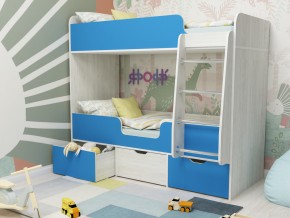 Кровать двухъярусная Малыш двойняшка винтерберг-голубой в Ишиме - ishim.magazinmebel.ru | фото