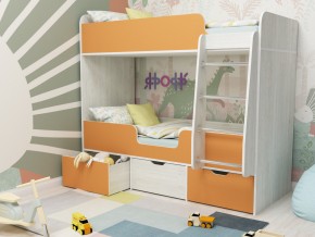 Кровать двухъярусная Малыш двойняшка винтерберг-оранжевый в Ишиме - ishim.magazinmebel.ru | фото