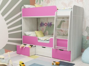 Кровать двухъярусная Малыш двойняшка винтерберг-розовый в Ишиме - ishim.magazinmebel.ru | фото