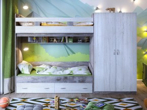 Кровать двухъярусная Юта 2 со шкафом в Ишиме - ishim.magazinmebel.ru | фото