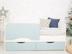 Кровать Кораблик белый/голубой софт в Ишиме - ishim.magazinmebel.ru | фото