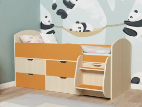 Кровать Малыш-7 Дуб-Оранжевый в Ишиме - ishim.magazinmebel.ru | фото - изображение 1