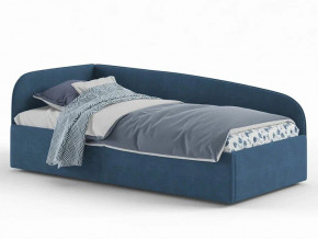 Кровать мягкая Денди на латах рогожка синяя в Ишиме - ishim.magazinmebel.ru | фото