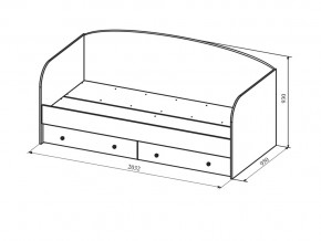 Кровать с ящиками Сканди ДКД2000.1 в Ишиме - ishim.magazinmebel.ru | фото - изображение 2