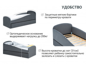 Кровать с ящиком Letmo графит (велюр) в Ишиме - ishim.magazinmebel.ru | фото - изображение 11