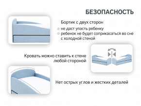 Кровать с ящиком Letmo небесный (рогожка) в Ишиме - ishim.magazinmebel.ru | фото - изображение 15