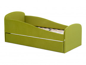 Кровать с ящиком Letmo оливковый (велюр) в Ишиме - ishim.magazinmebel.ru | фото