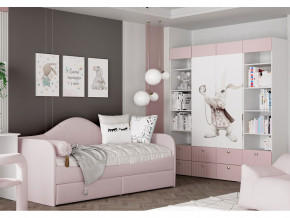 Кровать с мягкой обивкой Алиса ПМ-332.18 велюр розовый в Ишиме - ishim.magazinmebel.ru | фото - изображение 3