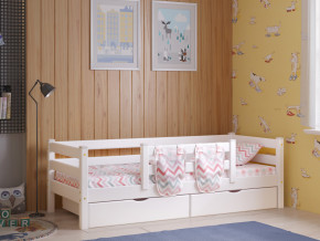 Кровать с защитой по центру и ящиками белая Соня Вариант 4 в Ишиме - ishim.magazinmebel.ru | фото - изображение 1