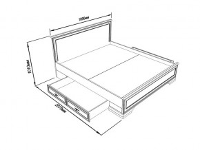 Кровать S320-LOZ/180 с выкатными тумбами Кентаки каштан в Ишиме - ishim.magazinmebel.ru | фото - изображение 2