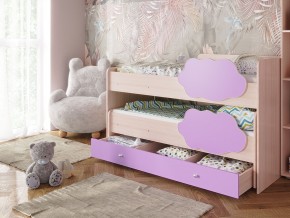 Кровать Соник с ящиком млечный дуб-ирис в Ишиме - ishim.magazinmebel.ru | фото