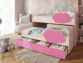 Кровать Соник с ящиком млечный дуб-розовый в Ишиме - ishim.magazinmebel.ru | фото