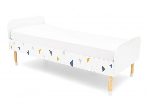 Кровать Stumpa Классика с рисунком Треугольники желтый, синий в Ишиме - ishim.magazinmebel.ru | фото
