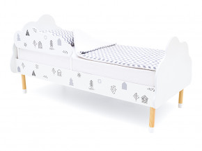 Кровать Stumpa Облако с бортиком рисунок Домики в Ишиме - ishim.magazinmebel.ru | фото