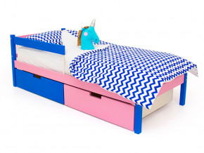 Кровать Svogen classic с ящиками и бортиком синий-лаванда в Ишиме - ishim.magazinmebel.ru | фото