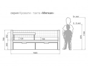 Кровать-тахта мягкая Svogen с ящиками и бортиком дерево-белый в Ишиме - ishim.magazinmebel.ru | фото - изображение 2