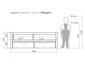 Кровать-тахта Svogen с ящиками и бортиком бежевый в Ишиме - ishim.magazinmebel.ru | фото - изображение 3