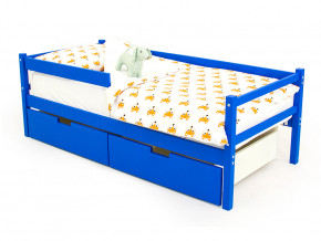 Кровать-тахта Svogen с ящиками и бортиком синий в Ишиме - ishim.magazinmebel.ru | фото