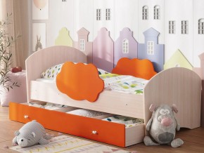 Кровать Тучка с ящиком дуб-оранж в Ишиме - ishim.magazinmebel.ru | фото - изображение 1