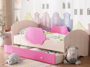 Кровать Тучка с ящиком дуб-розовый в Ишиме - ishim.magazinmebel.ru | фото