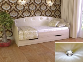 Кровать Юниор Тип 2 шимо светлый/белый перламутр 800х1600 в Ишиме - ishim.magazinmebel.ru | фото