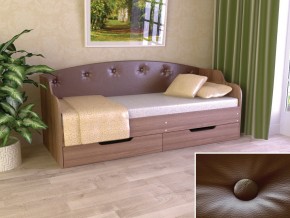 Кровать Юниор Тип 2 шимо темный/арабика 800х1600 в Ишиме - ishim.magazinmebel.ru | фото