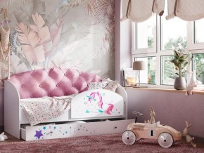 Кровать Звездочка с бортиком Белый-розовый в Ишиме - ishim.magazinmebel.ru | фото