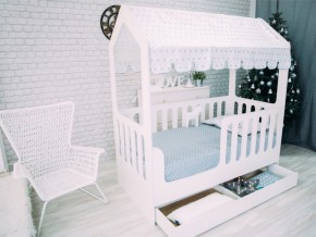 Кроватка-Домик с ящиком белая в Ишиме - ishim.magazinmebel.ru | фото
