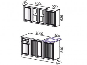 Кухня Хозяюшка 1500 деним в Ишиме - ishim.magazinmebel.ru | фото - изображение 2