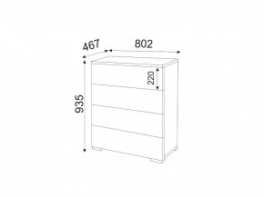 М05 (ручка брусок) Комод (4 ящика) в Ишиме - ishim.magazinmebel.ru | фото