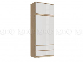 Шкаф 2-х створчатый комбинированный с антресолью 900 Челси Белый/сонома в Ишиме - ishim.magazinmebel.ru | фото