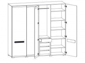 Шкаф 205-SZF2D2L/21/22 Ацтека белый в Ишиме - ishim.magazinmebel.ru | фото - изображение 2