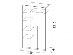 Шкаф ШК 05 графит 1200 мм в Ишиме - ishim.magazinmebel.ru | фото - изображение 2