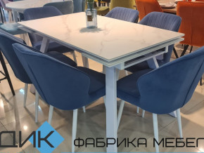 Стол SKL 140 керамика белый мрамор/подстолье белое в Ишиме - ishim.magazinmebel.ru | фото - изображение 2