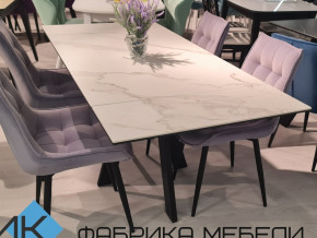 Стол SKM 120 керамика белый мрамор/подстолье белое в Ишиме - ishim.magazinmebel.ru | фото - изображение 2