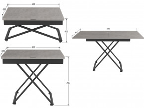 Стол универсальный трансформируемый Генри бетон чикаго в Ишиме - ishim.magazinmebel.ru | фото - изображение 2