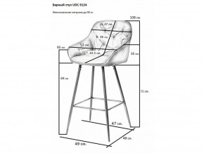 Стул барный UDC 9124 в Ишиме - ishim.magazinmebel.ru | фото - изображение 2