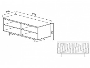 Тумба для ТВА Moderno-1200 Ф3 в Ишиме - ishim.magazinmebel.ru | фото - изображение 4