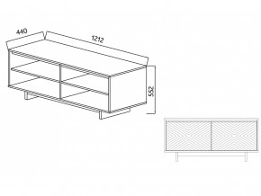 Тумба для ТВА Moderno-1200 Ф4 в Ишиме - ishim.magazinmebel.ru | фото - изображение 4